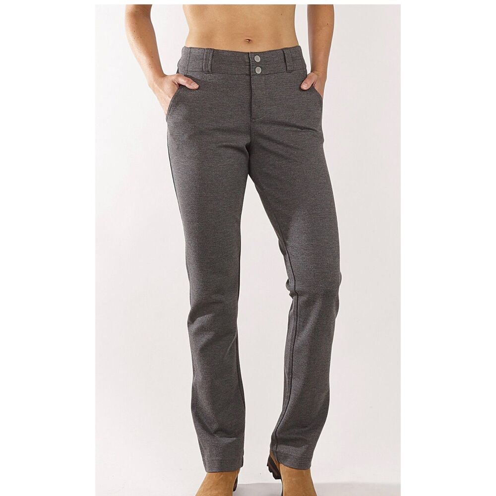 Title Nine Gray Kate Passport Ponte Comfort Stretch Everyday Pants Size 6 New